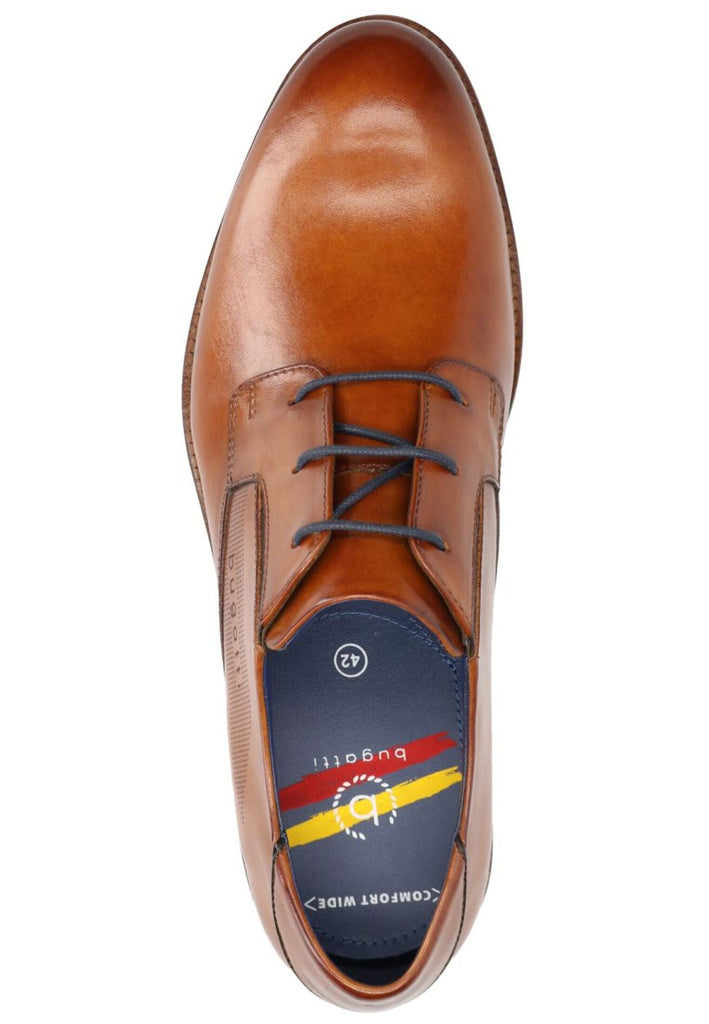 Bugatti Businessschuhe Glattleder Cognac