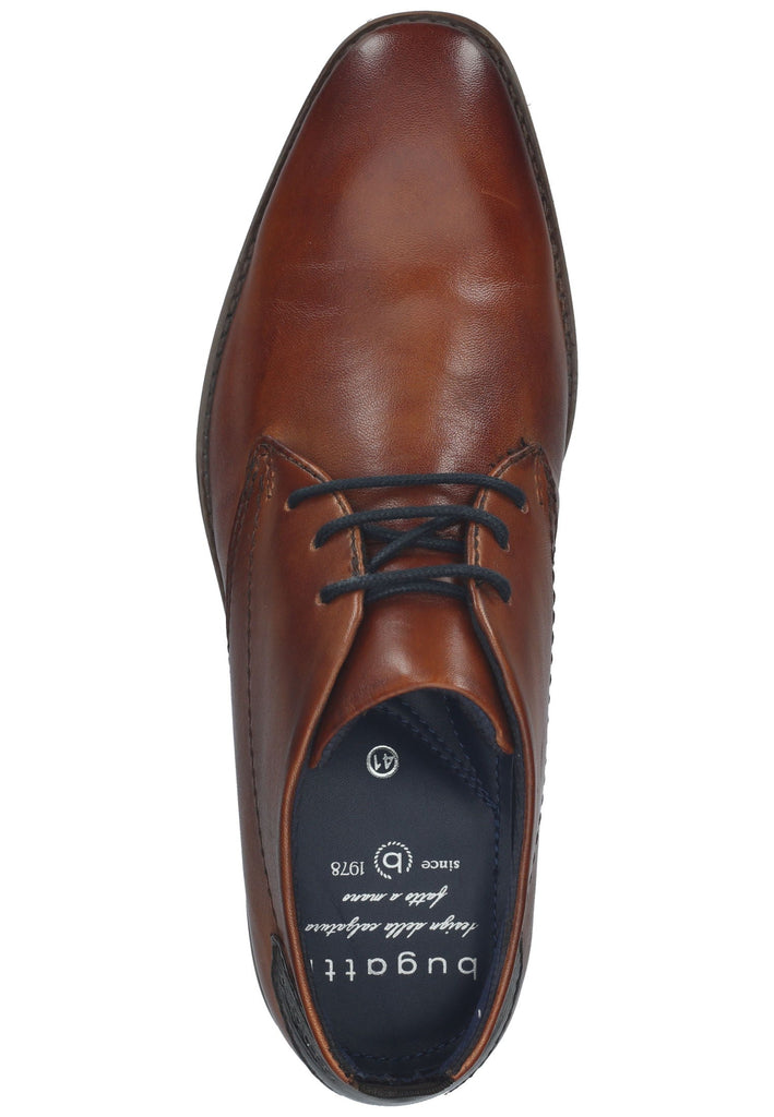 Bugatti Businessschuhe Glattleder Cognac