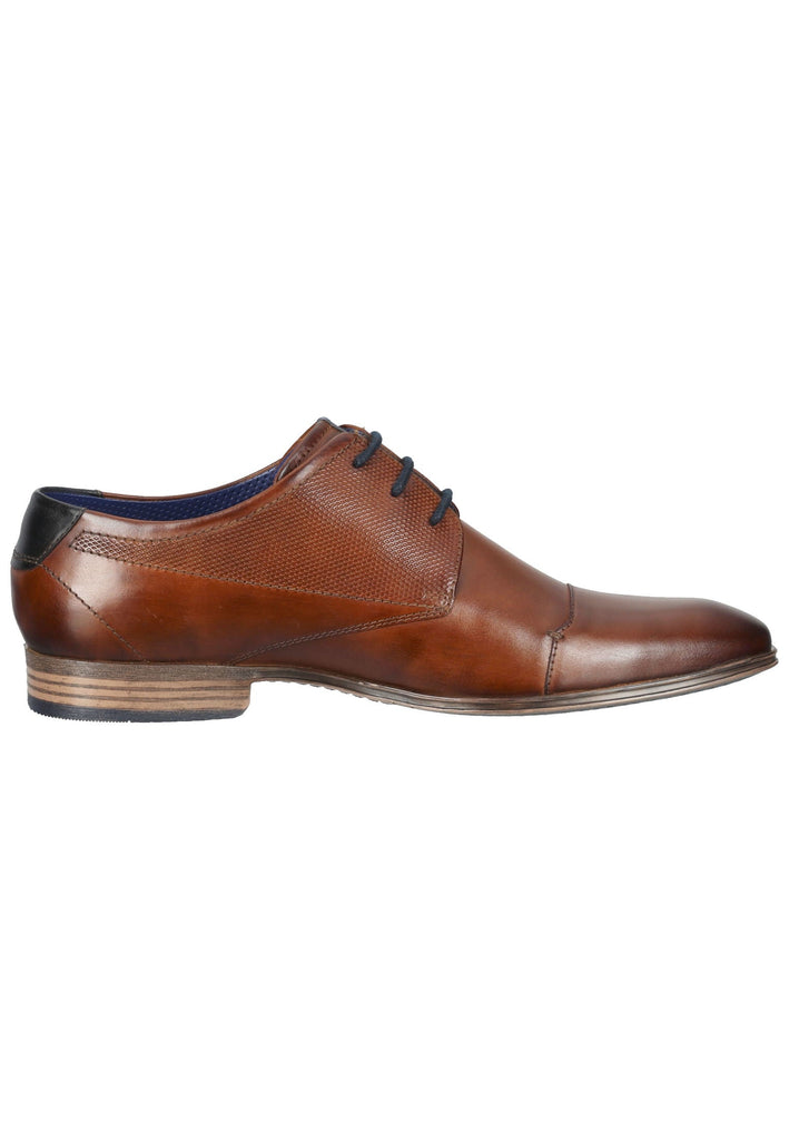 Bugatti Businessschuhe Glattleder Cognac