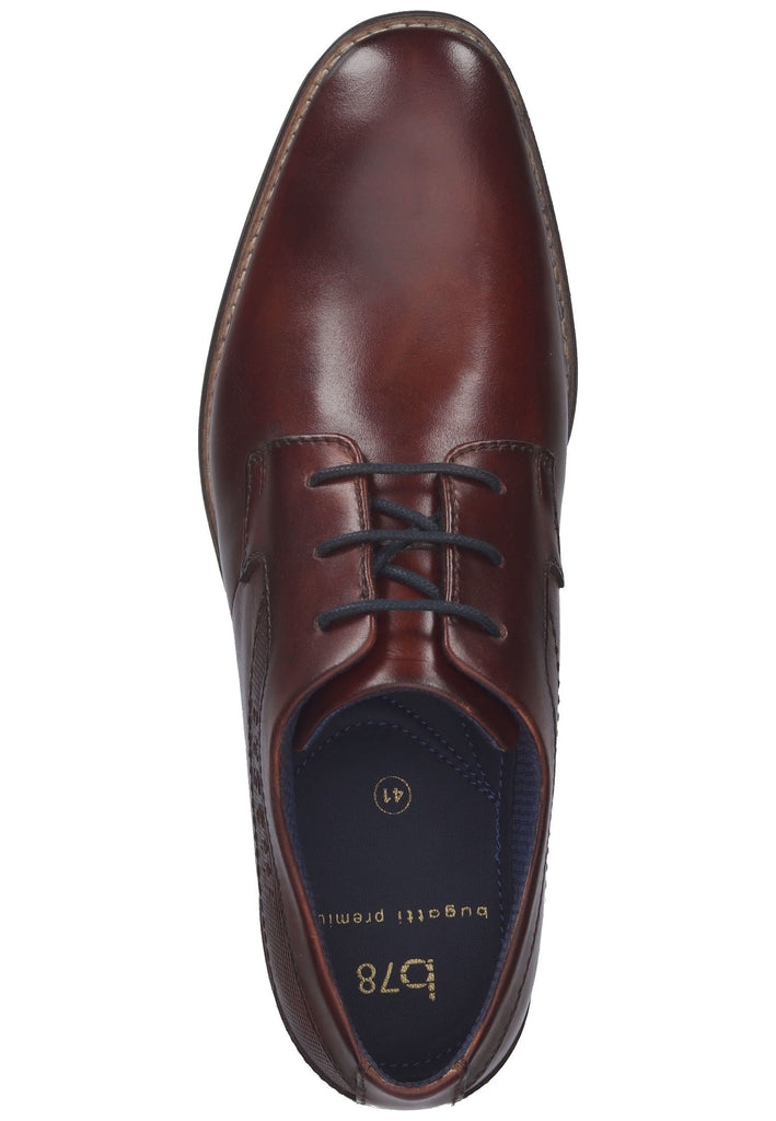 Bugatti Businessschuhe Glattleder Cognac