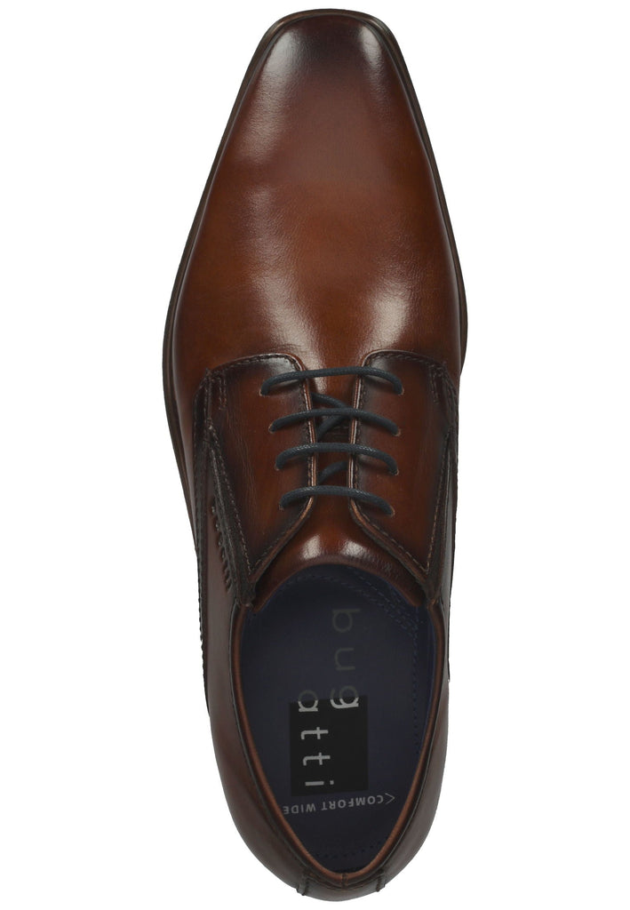 Bugatti Businessschuhe Glattleder Cognac