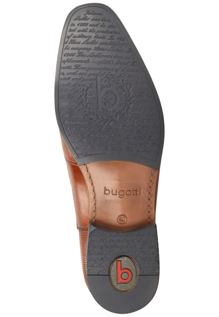 Bugatti Businessschuhe Glattleder Cognac