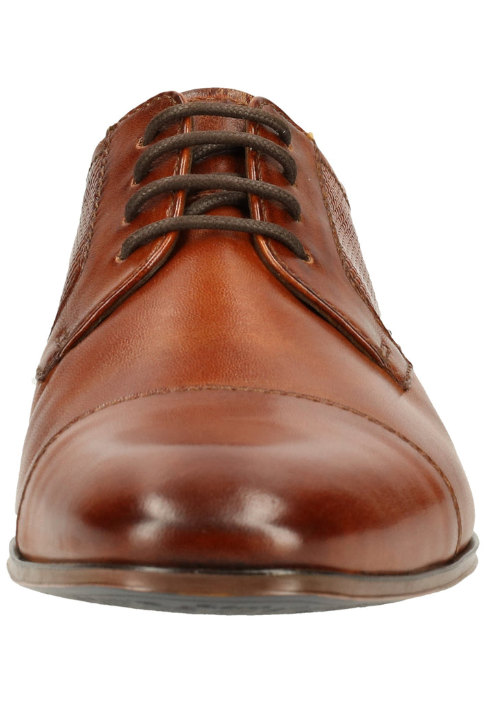 Bugatti Businessschuhe Glattleder Cognac