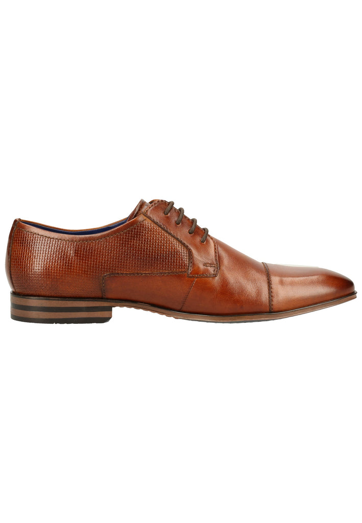 Bugatti Businessschuhe Glattleder Cognac