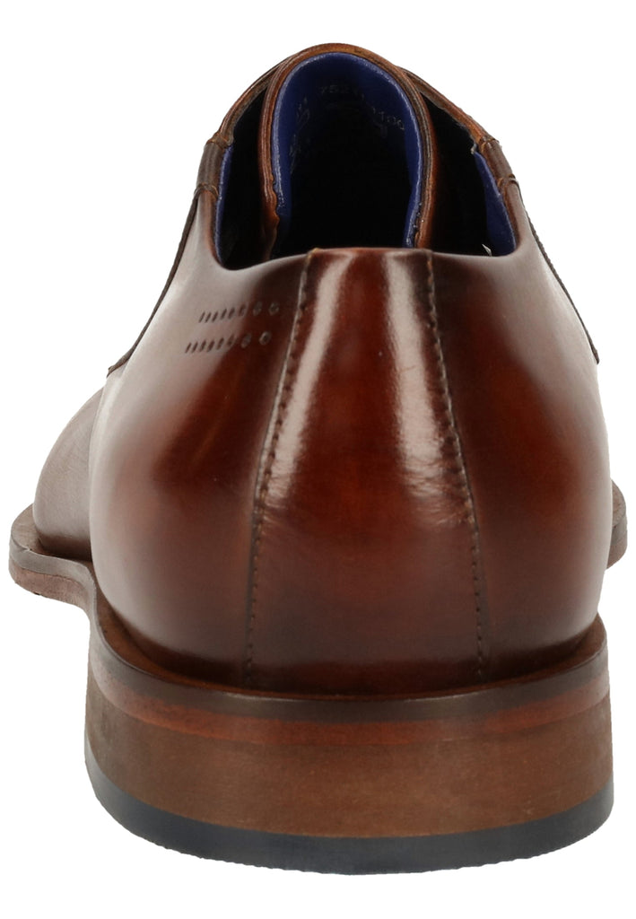 Bugatti Businessschuhe Glattleder Cognac