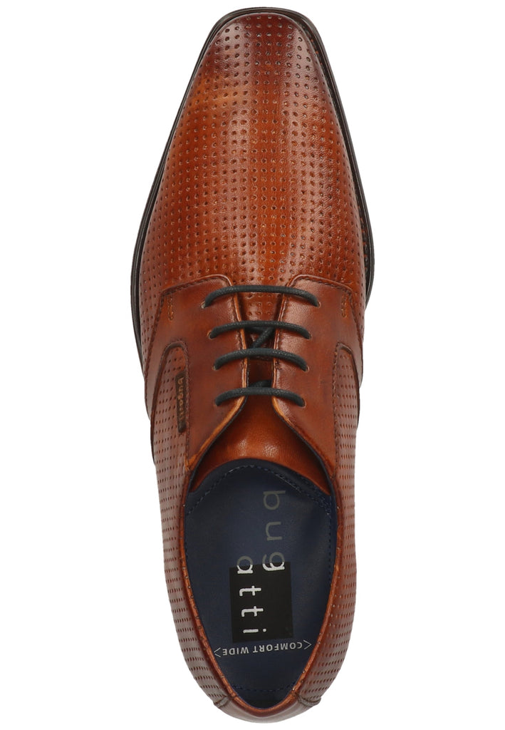 Bugatti Businessschuhe Glattleder Cognac
