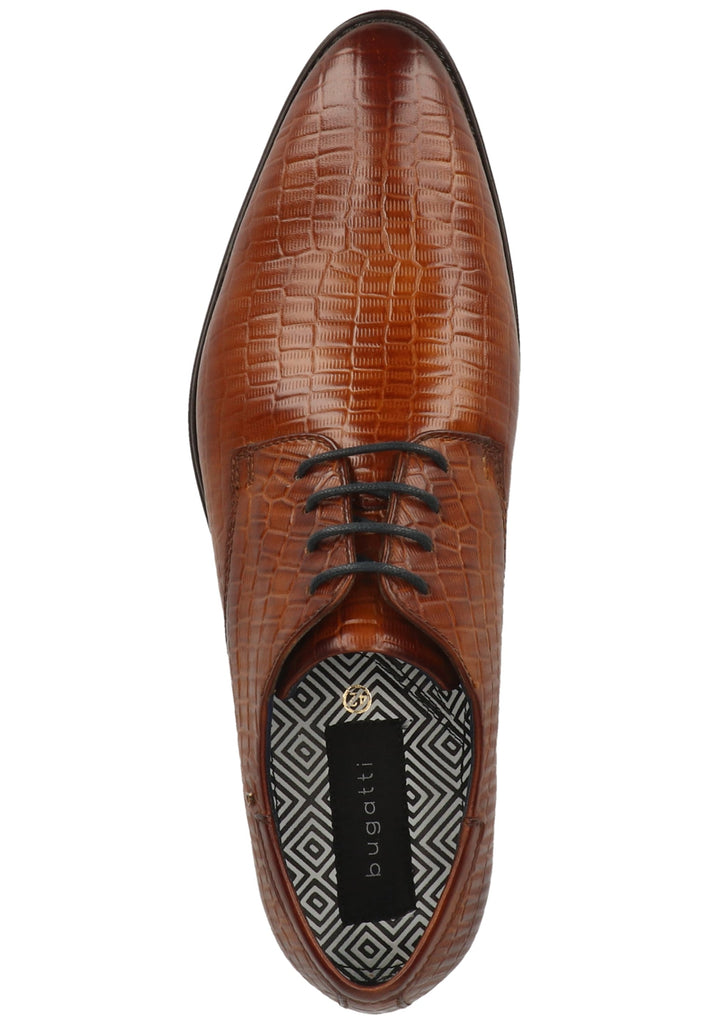 Bugatti Businessschuhe Glattleder Cognac