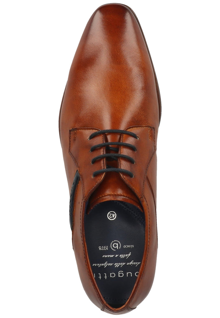 Bugatti Businessschuhe Glattleder Cognac