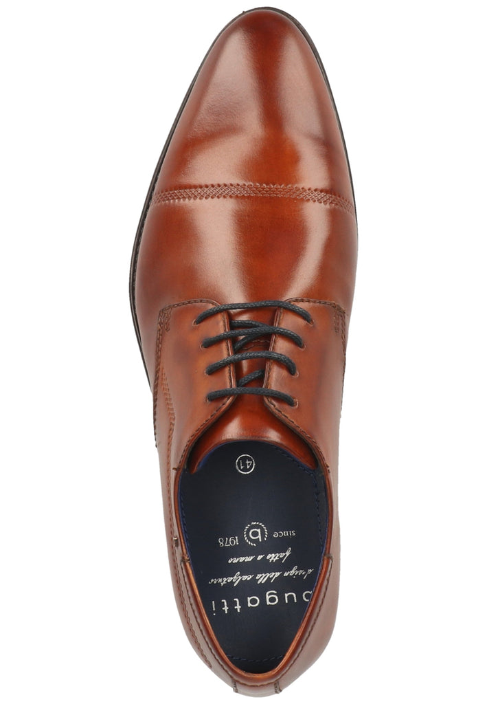 Bugatti Businessschuhe Glattleder Cognac