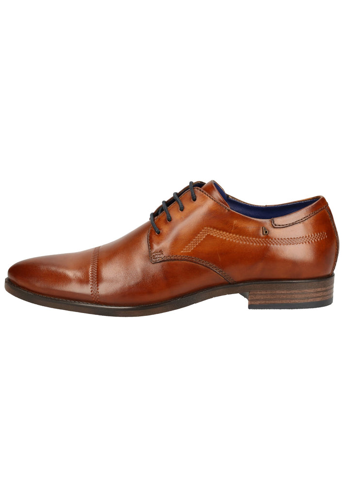 Bugatti Businessschuhe Glattleder Cognac