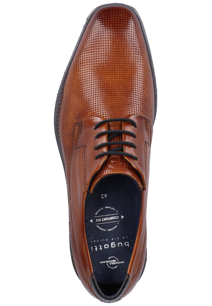 Bugatti Businessschuhe Glattleder Cognac