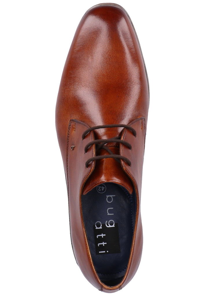 Bugatti Businessschuhe Glattleder Cognac