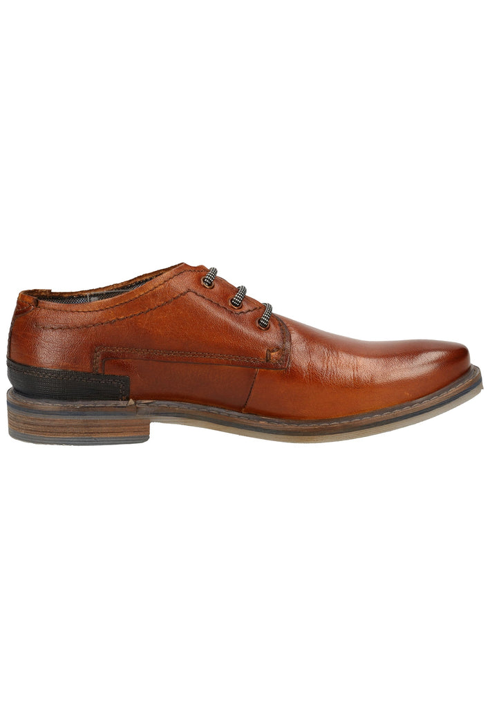 Bugatti Businessschuhe Glattleder Cognac