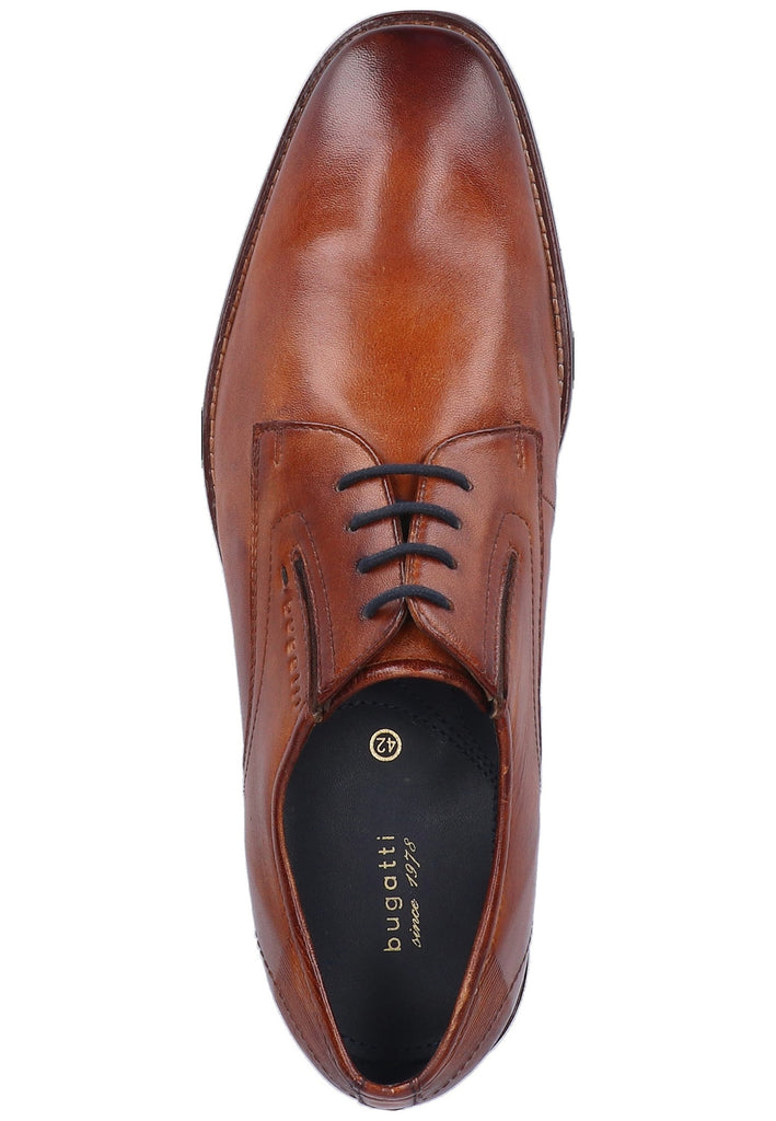 Bugatti Businessschuhe Glattleder Cognac
