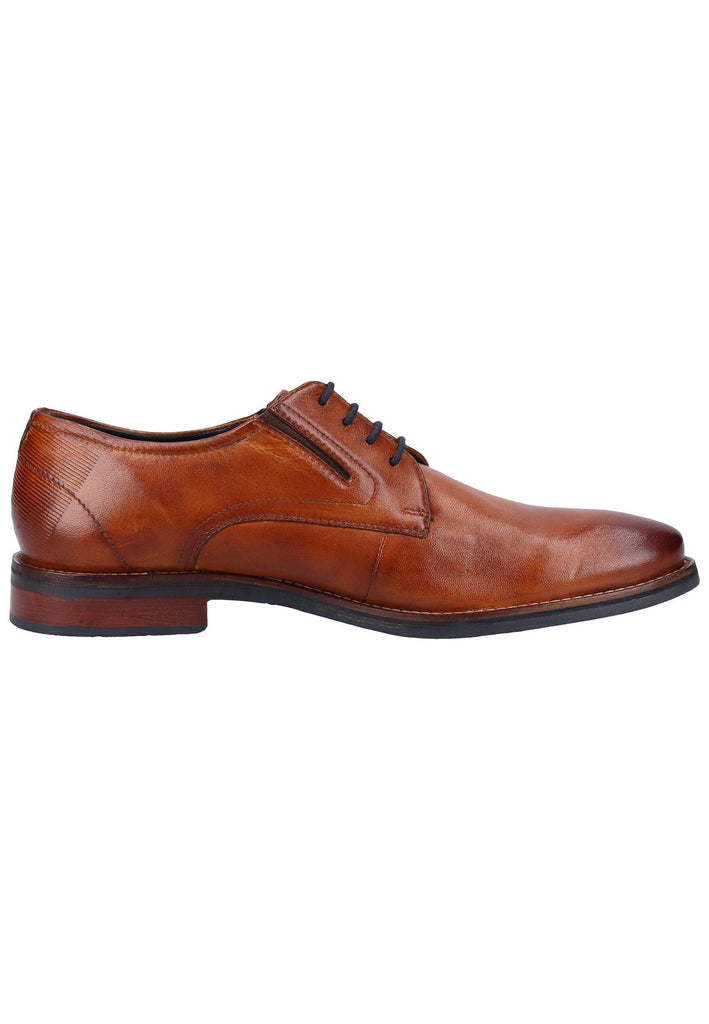 Bugatti Businessschuhe Glattleder Cognac