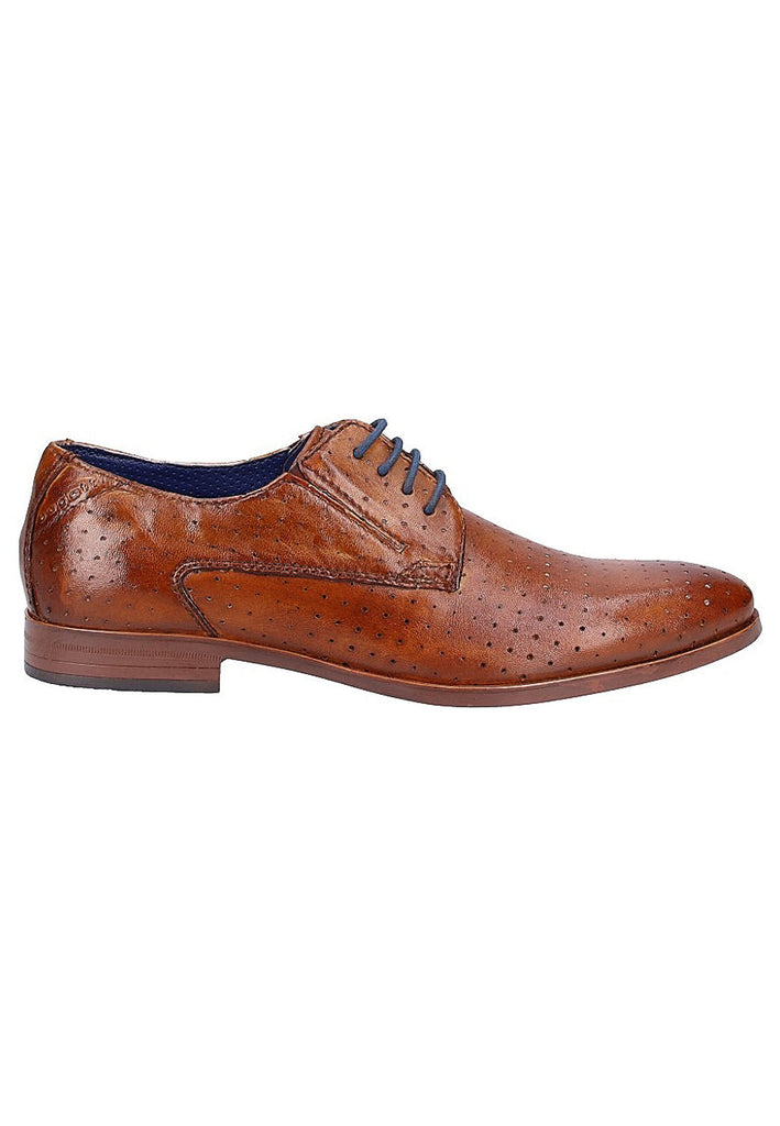 Bugatti Businessschuhe Glattleder Cognac