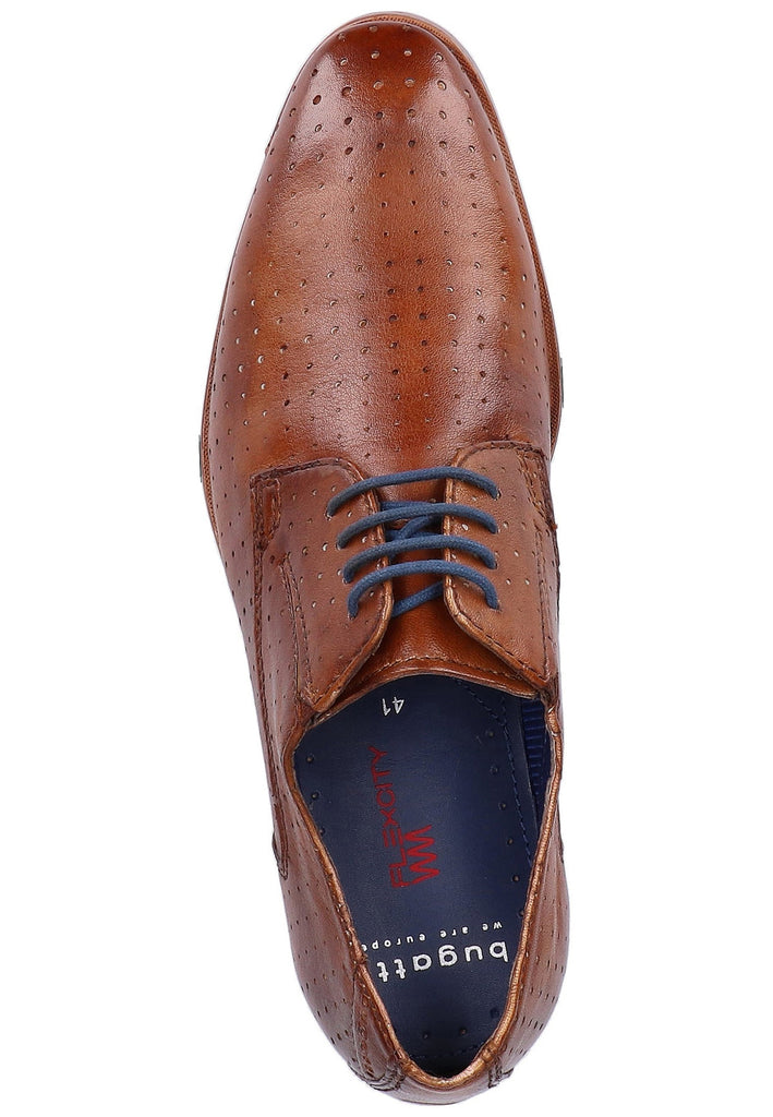 Bugatti Businessschuhe Glattleder Cognac