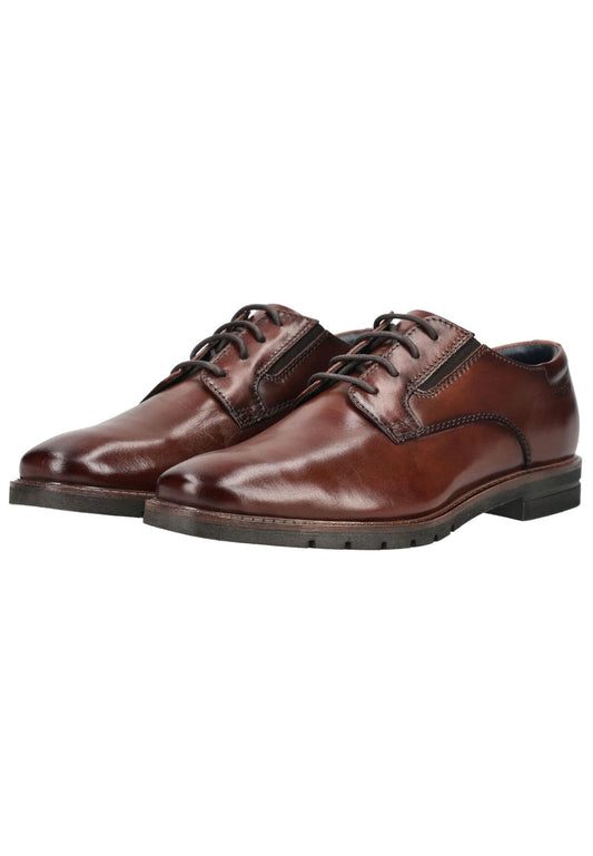 Bugatti Businessschuhe Glattleder Cognac