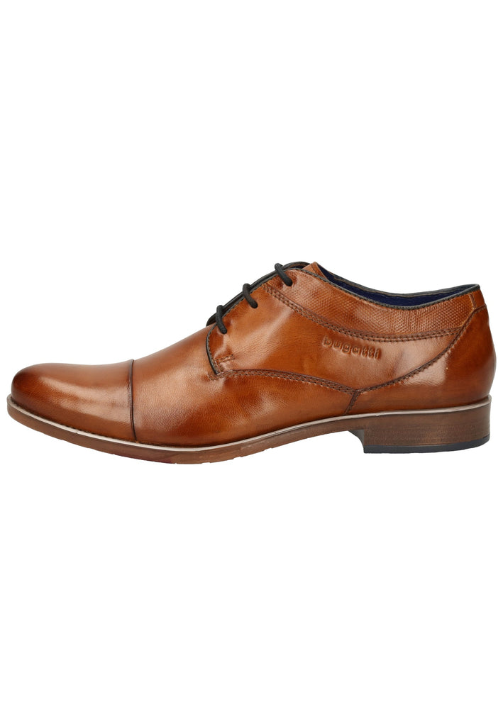 Bugatti Businessschuhe Nubukleder Cognac