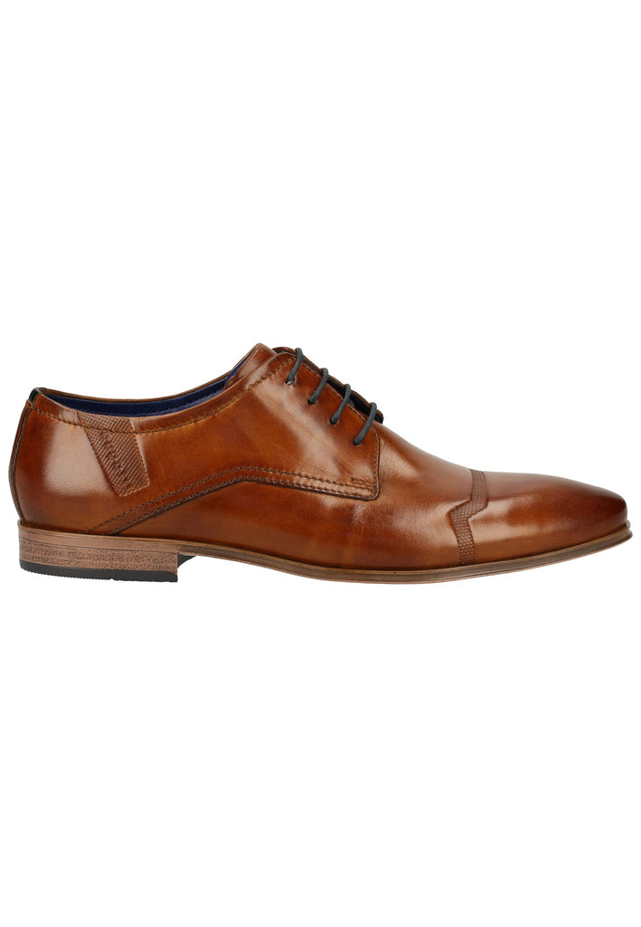 Bugatti Businessschuhe Nubukleder Cognac
