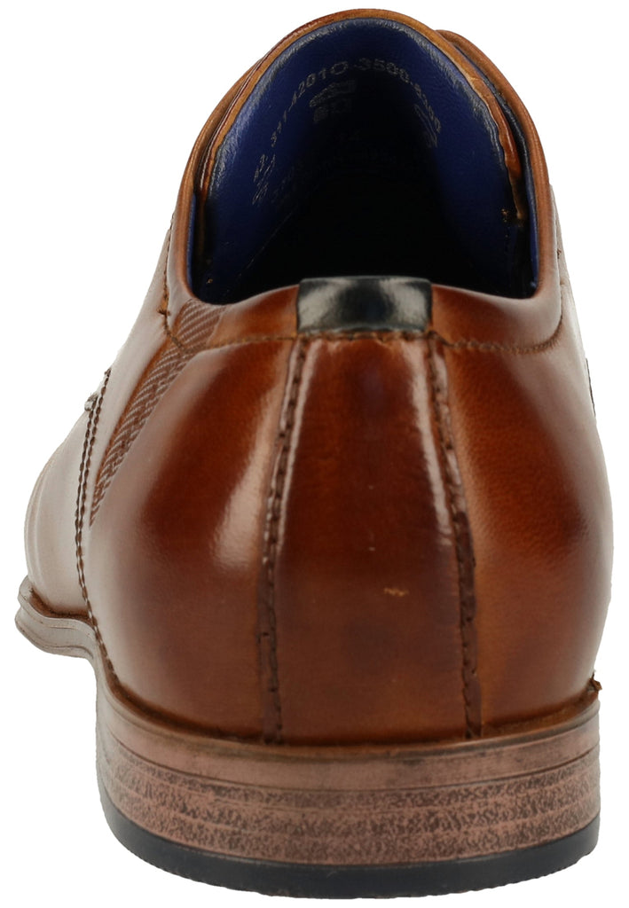 Bugatti Businessschuhe Nubukleder Cognac