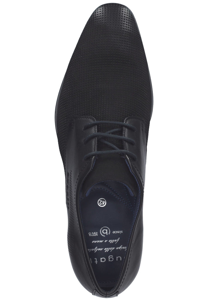 Bugatti Businessschuhe Nubukleder Schwarz