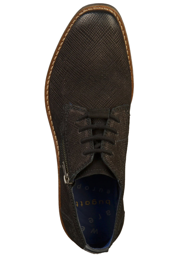 BUGATTI Businessschuhe Veloursleder Schwarz