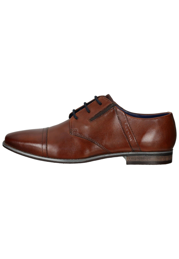 Halbschuhe Bugatti Businessschuhe Glattleder Cognac