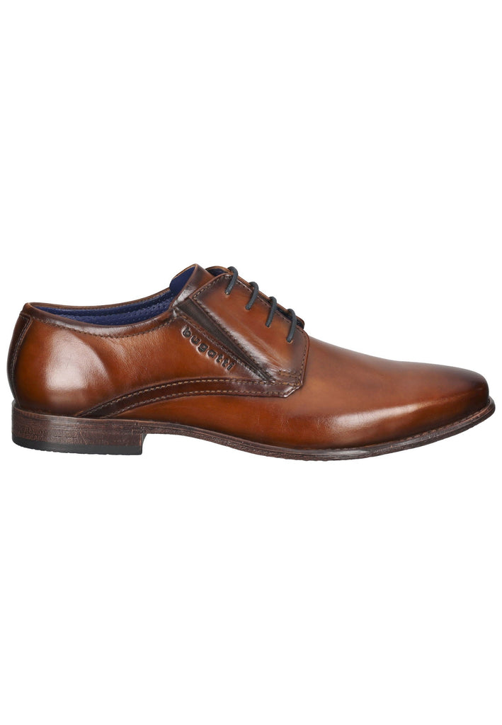Halbschuhe Bugatti Businessschuhe Glattleder Cognac