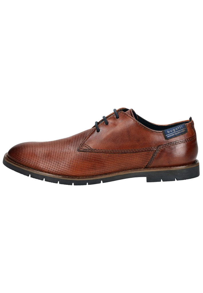 Halbschuhe Bugatti Businessschuhe Leder Cognac
