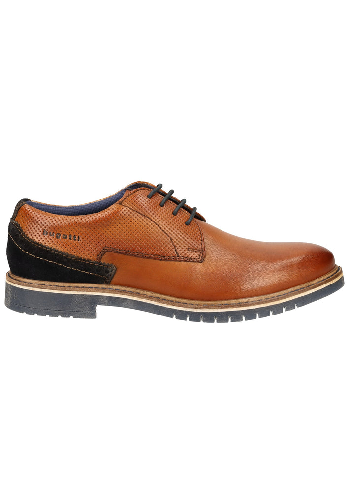 Bugatti Halbschuhe Glattleder Braun/Blau