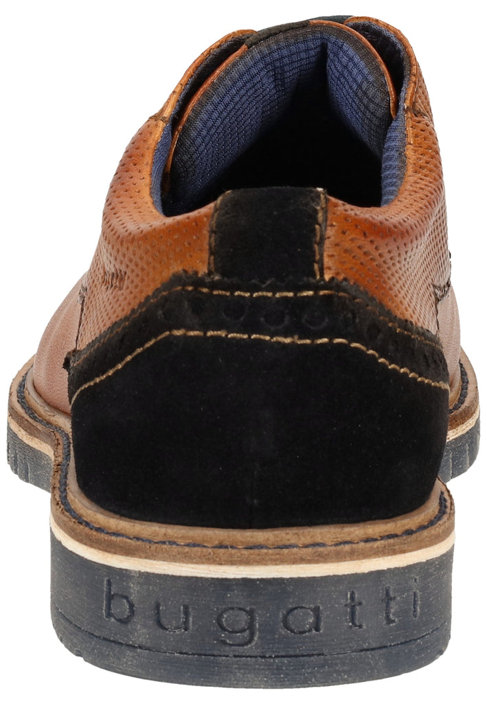 Bugatti Halbschuhe Glattleder Braun/Blau