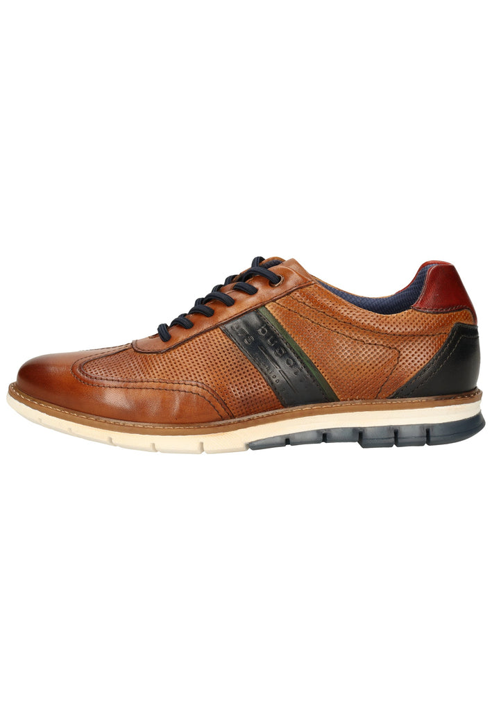 Bugatti Halbschuhe Glattleder Cognac