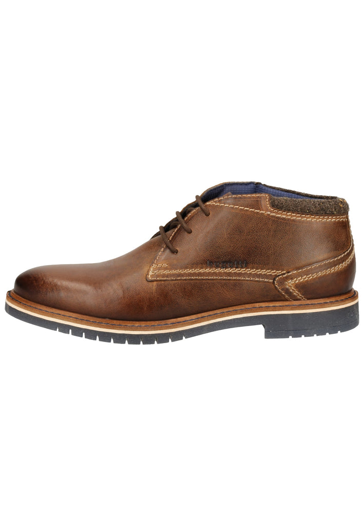 Bugatti Halbschuhe Glattleder Cognac