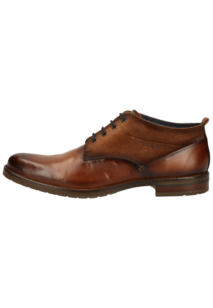Bugatti Halbschuhe Glattleder Cognac