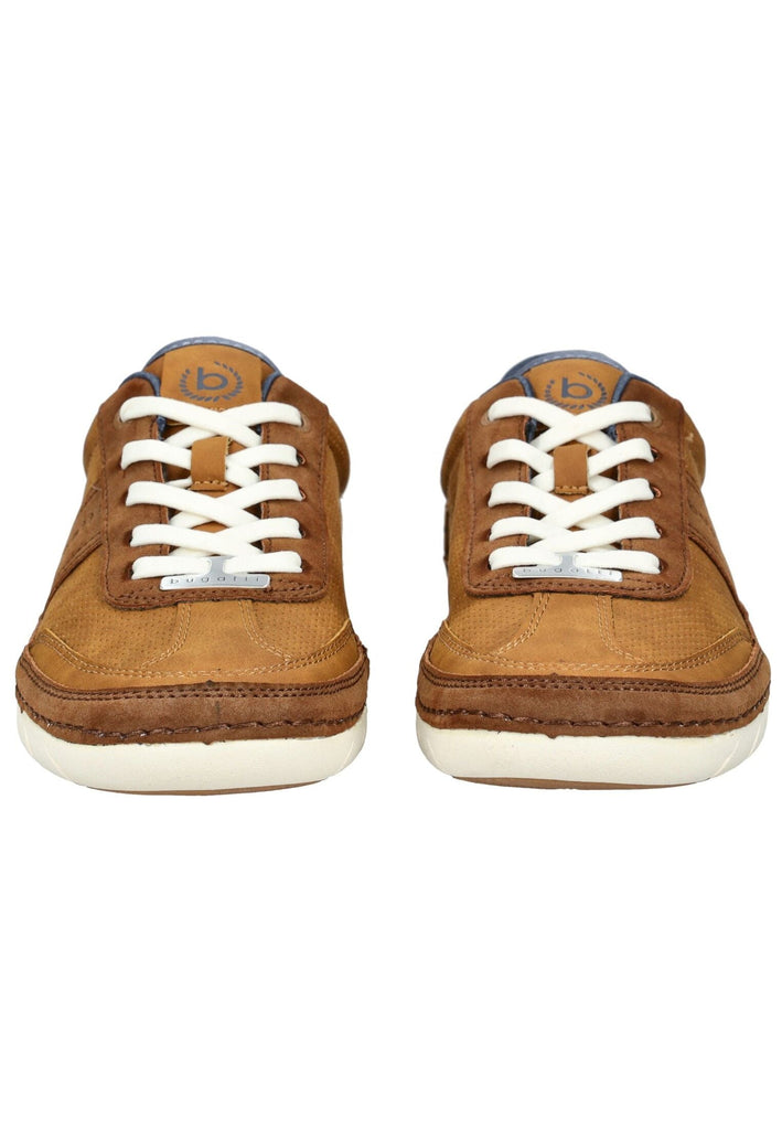 Bugatti Halbschuhe Lederimitat Cognac