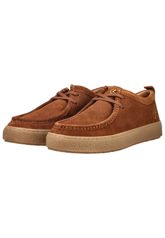 Bugatti Halbschuhe Veloursleder Cognac