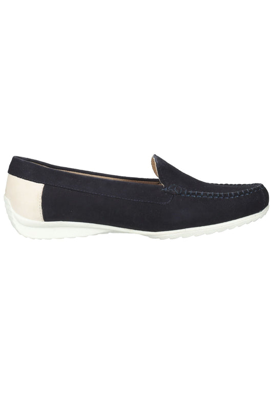 Bugatti Slipper Leder Blau/Weiß