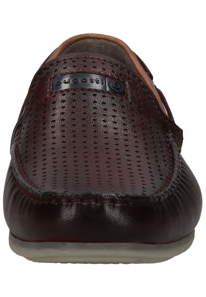 Bugatti Slipper Leder Dunkelrot