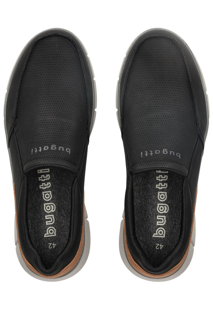 Bugatti Slipper Lederimitat Schwarz