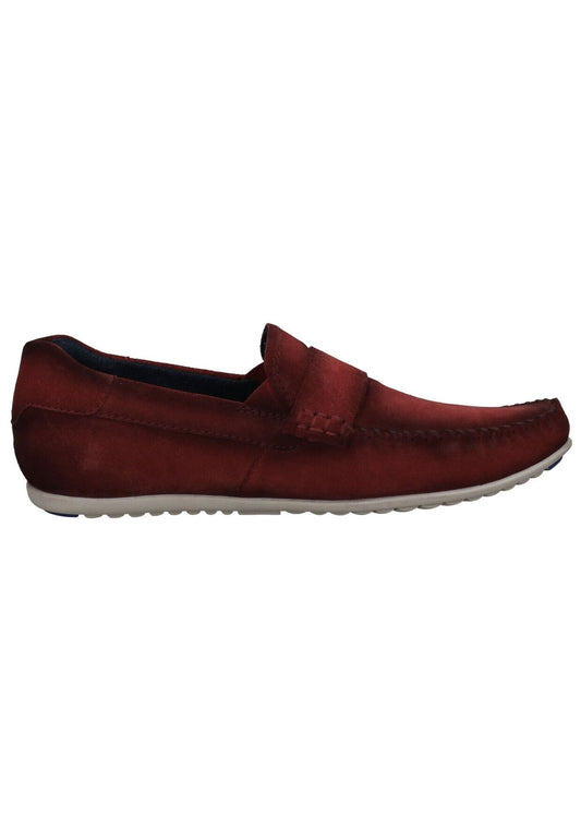 Bugatti Slipper Veloursleder Dunkelrot