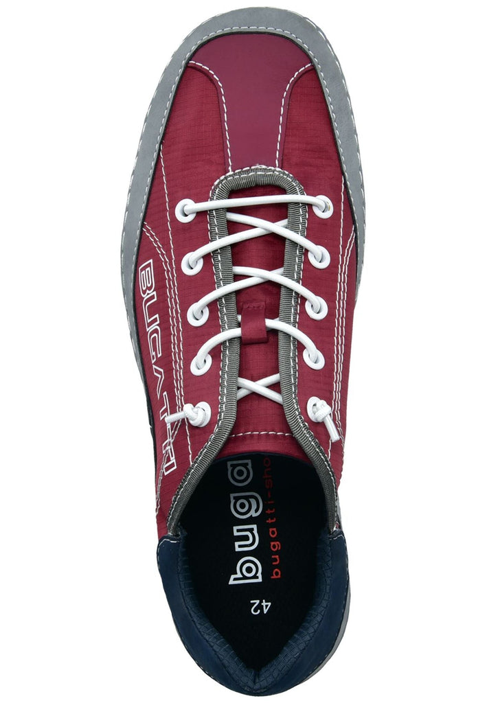 Bugatti Sneaker Leder/Textil Rot/Grau