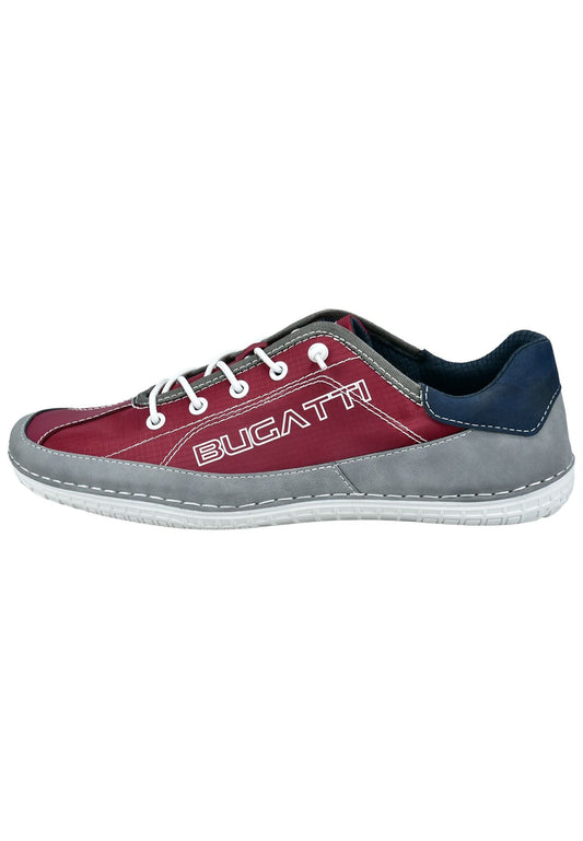 Bugatti Sneaker Leder/Textil Rot/Grau