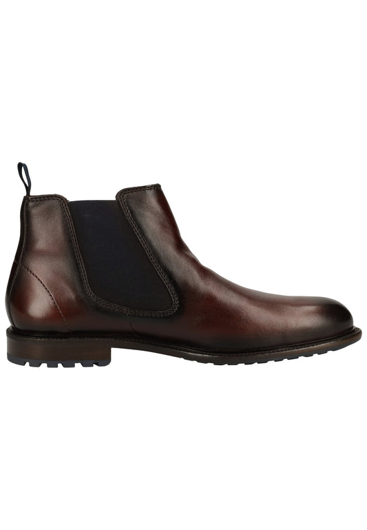 Bugatti Stiefelette Glattleder Mittelbraun