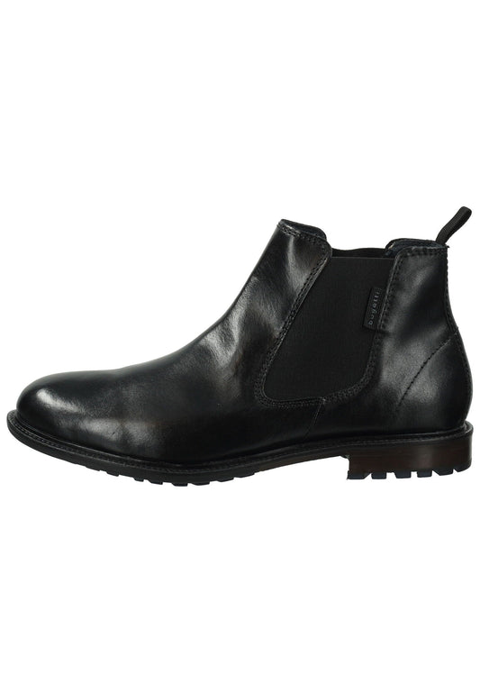 Bugatti Stiefelette Glattleder Schwarz