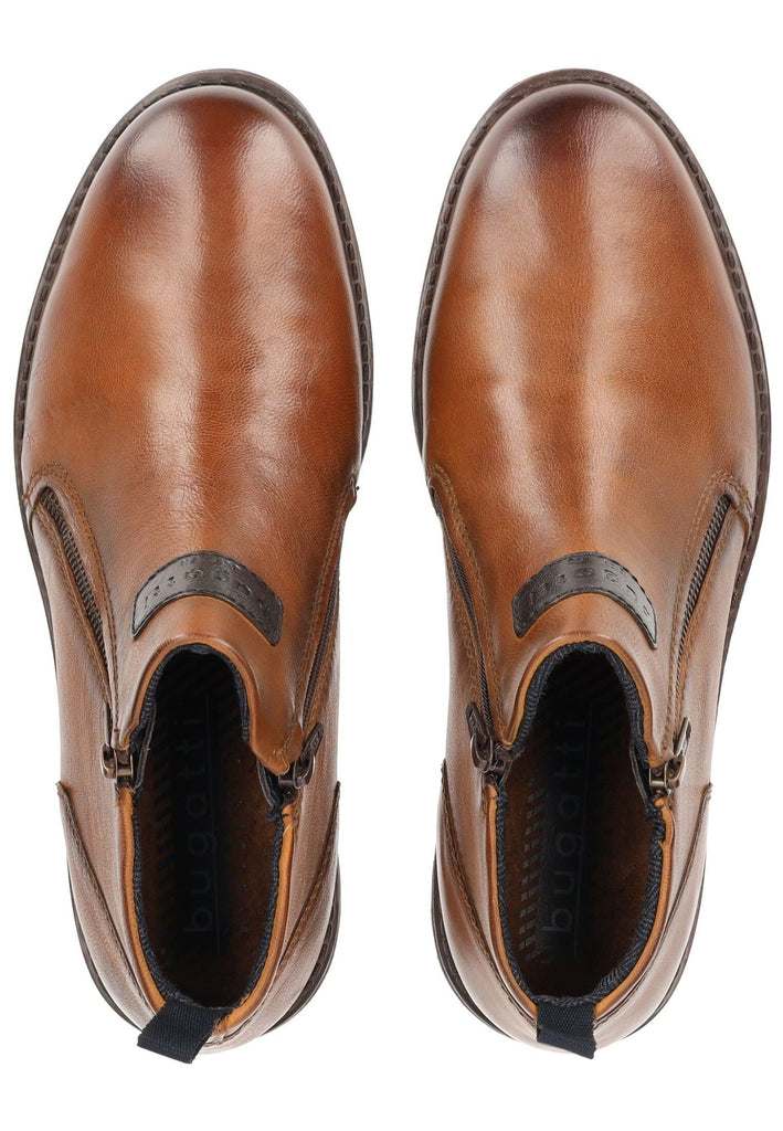 Bugatti Stiefelette Leder Cognac