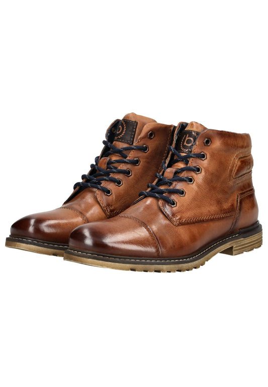 Bugatti Stiefelette Leder Cognac