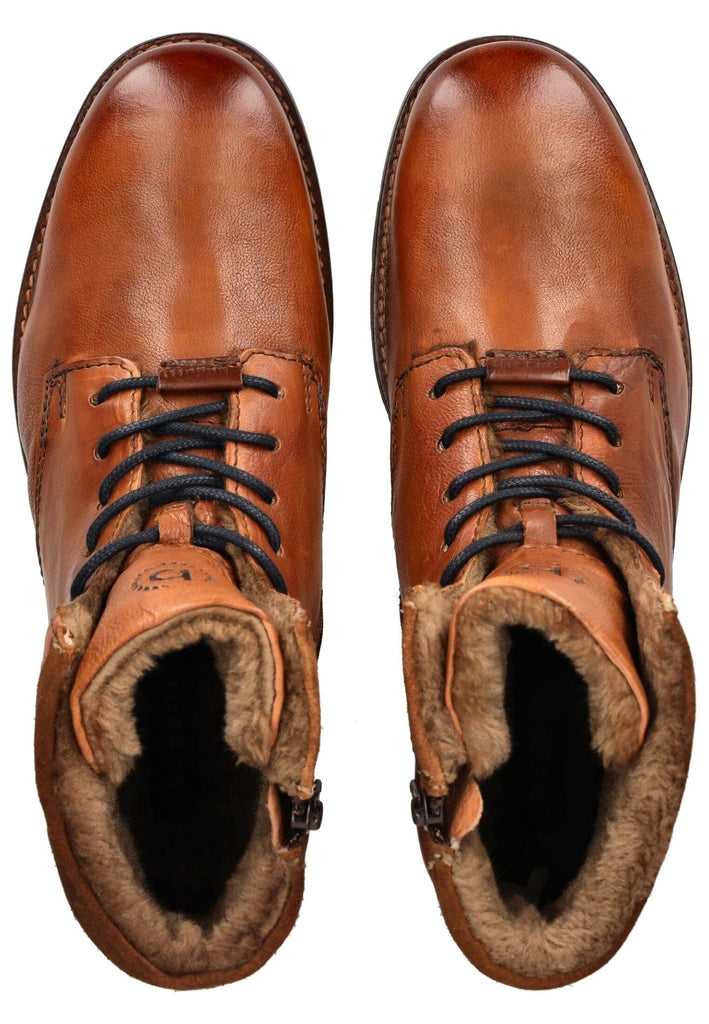 Bugatti Stiefelette Leder Cognac Warmfutter