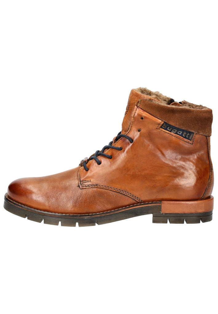 Bugatti Stiefelette Leder Cognac Warmfutter