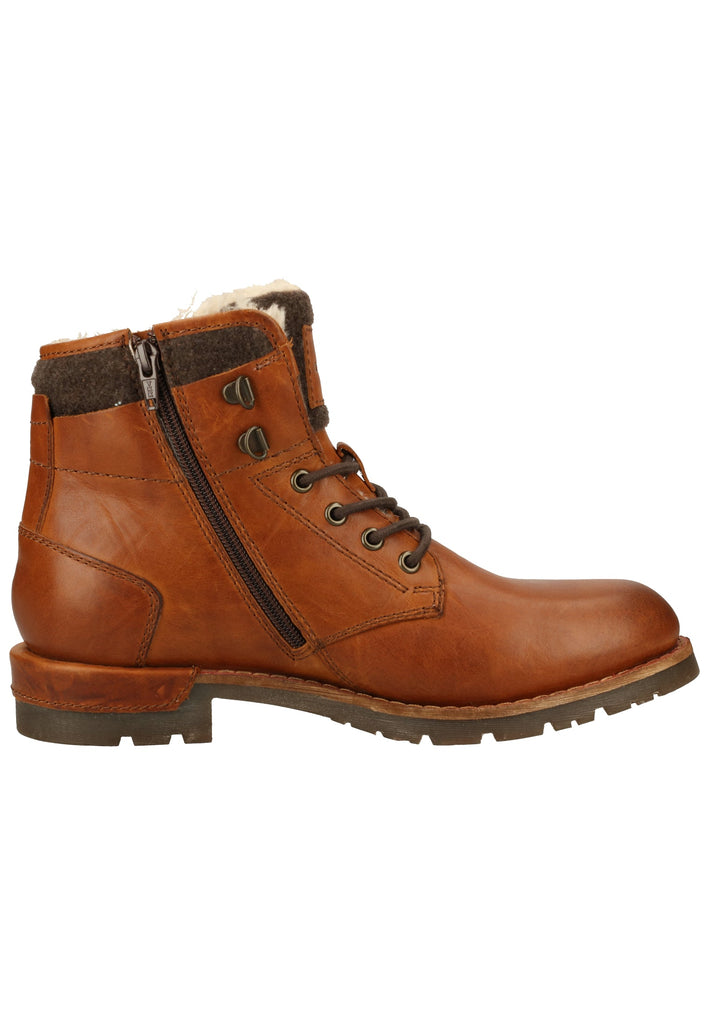 Bugatti Stiefelette Leder Cognac Warmfutter